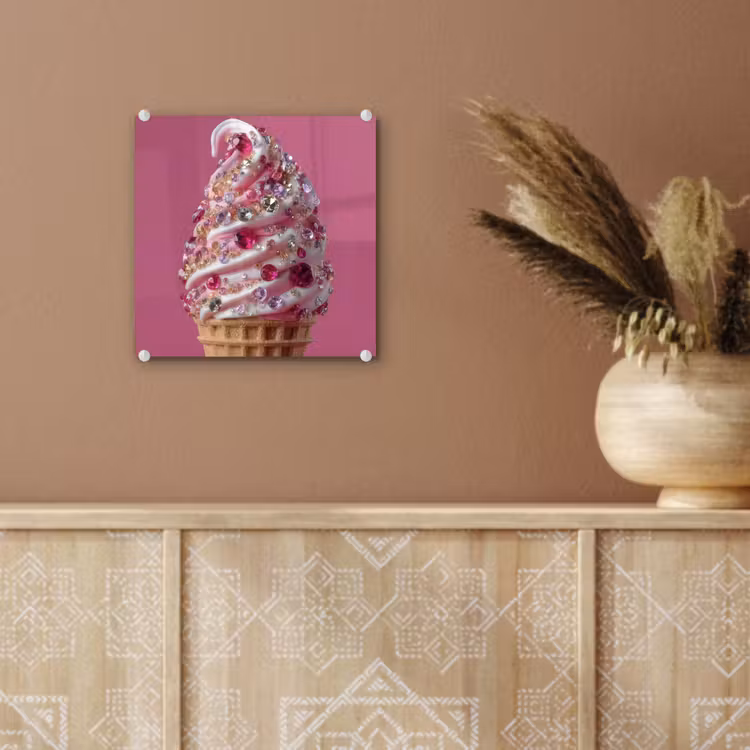 Softijs - Edelstenen - Roze - Hoorntje plexiglas 5mm klein -sfeer5