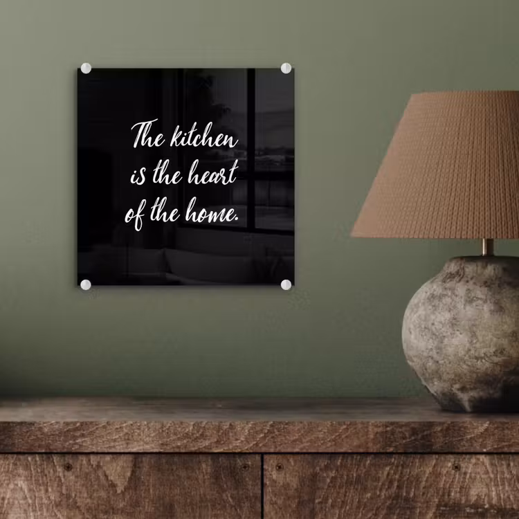 Spreuken - Koken - Thuis - The kitchen is the heart of the home - Quotes plexiglas 5mm klein -sfeer3