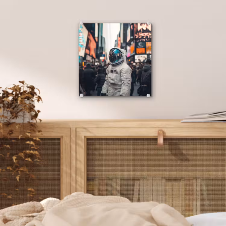 Stad - Mensen - Astronaut - Wit plexiglas 5mm klein -sfeer4