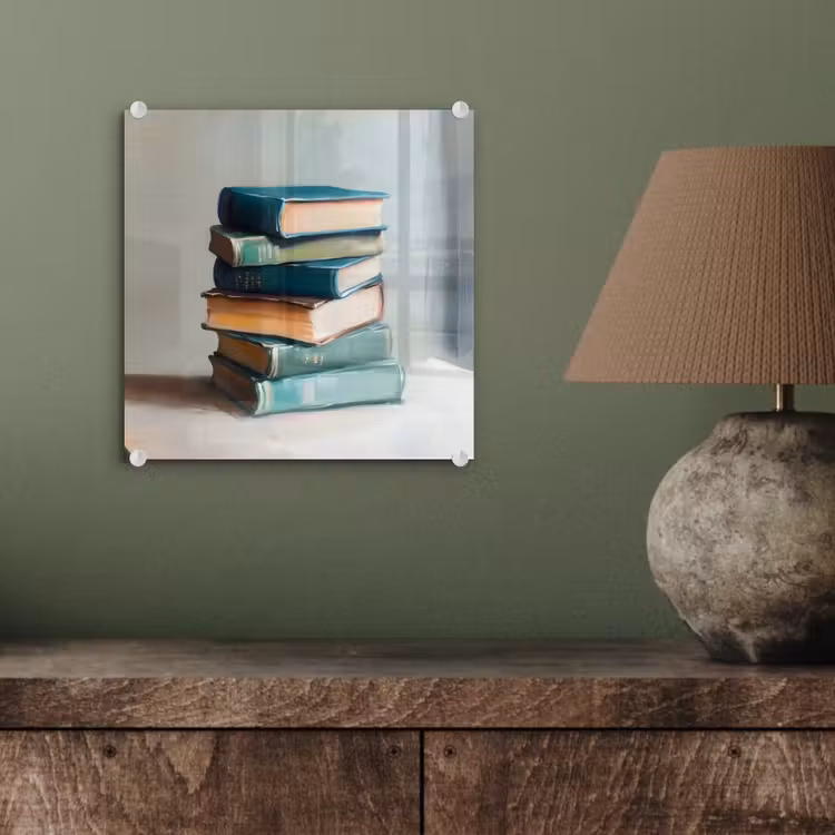 Stapel - Boeken - Groen - Daglicht plexiglas 5mm klein -sfeer3