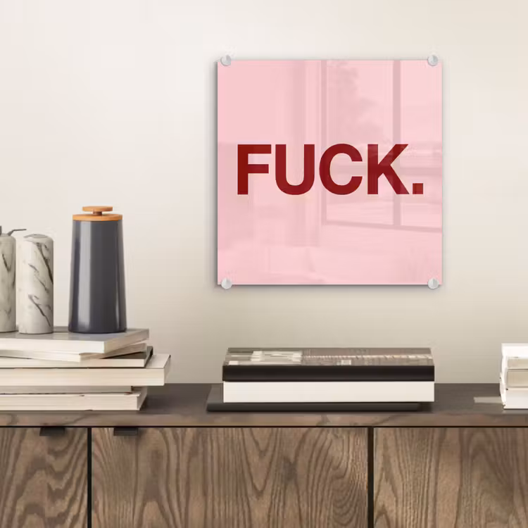 Statement - Krachtig - Roze plexiglas 5mm klein -sfeer1