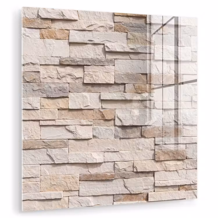 Steen - Muur - Textuur - Rustiek - Beige plexiglas 5mm klein -zzzproduct_nieuw