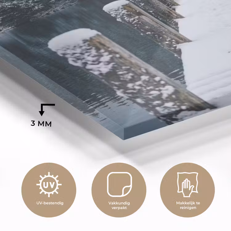 Steiger - Meer - Sneeuw - Bergen - Rustgevend plexiglas 5mm klein -sfeer2