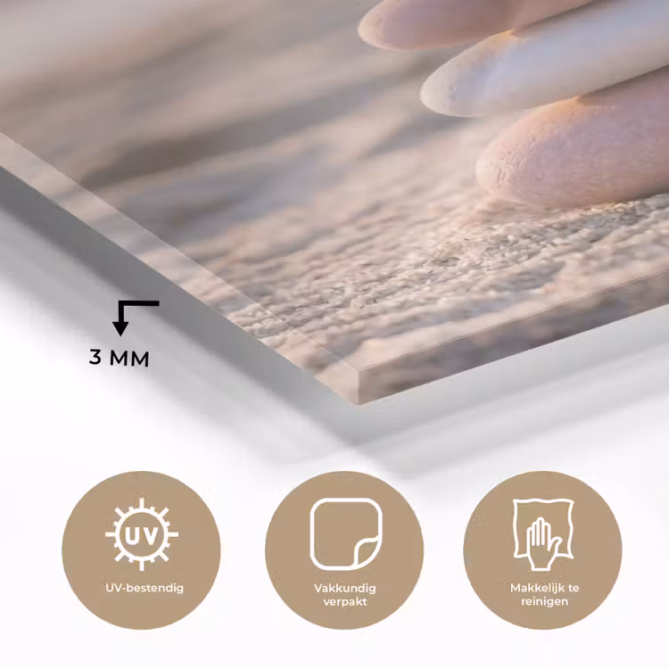 Stenen - Zand - Roze plexiglas 5mm klein -sfeer2