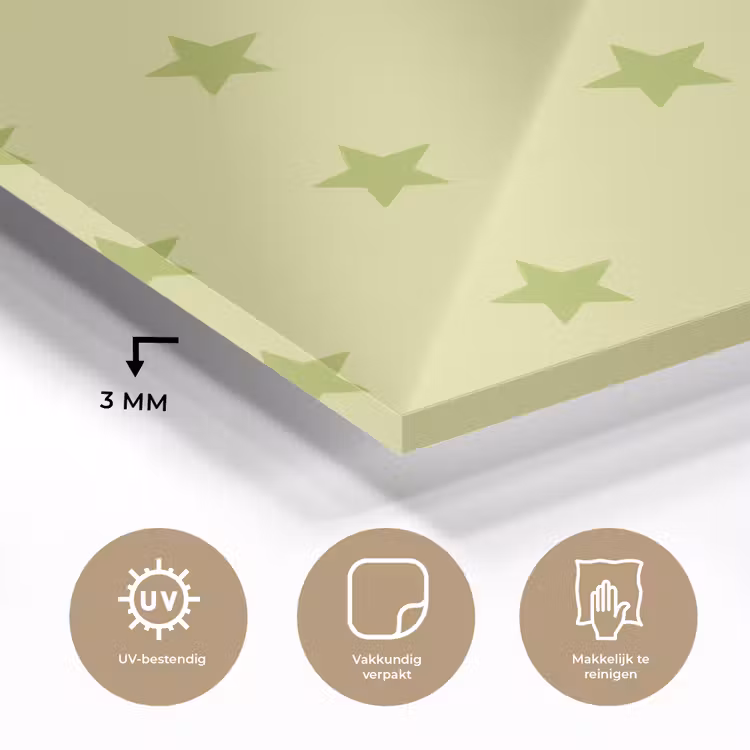 Sterren - Patroon - Groen plexiglas 5mm klein 11 -sfeer2