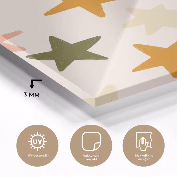 Sterren - Patroon - Kleurrijk plexiglas 5mm klein 11 -sfeer2