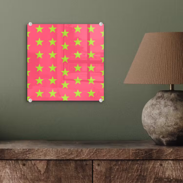 Sterren - Patroon - Roze plexiglas 5mm klein 11 -sfeer3