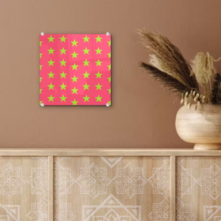Sterren - Patroon - Roze plexiglas 5mm klein 11 -sfeer5