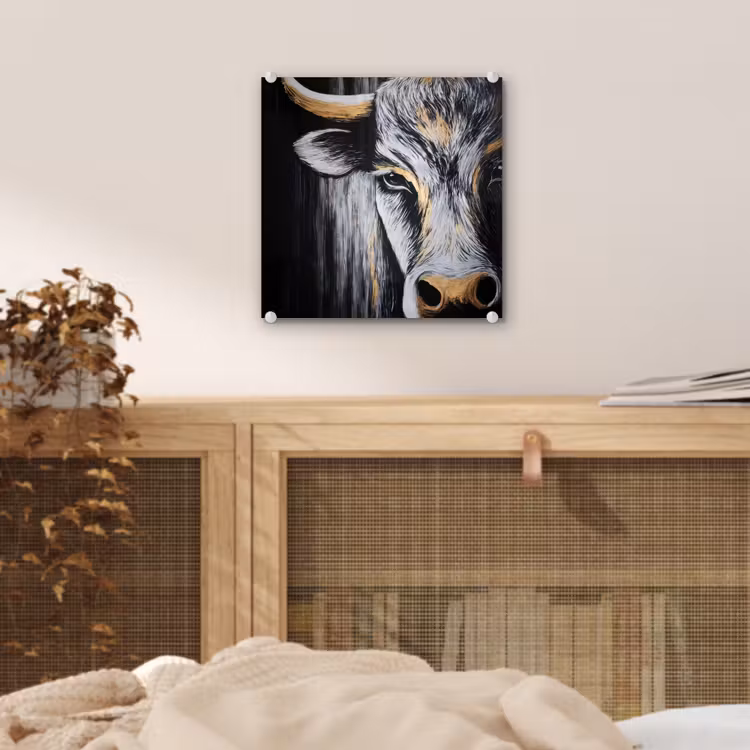 Stier - Hoorns - Snuit - Goud plexiglas 5mm klein -sfeer4