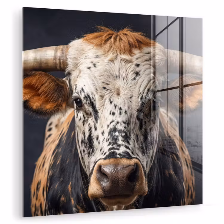 Stier - Kleurrijk - Hoorns plexiglas 5mm klein -zzzproduct_nieuw