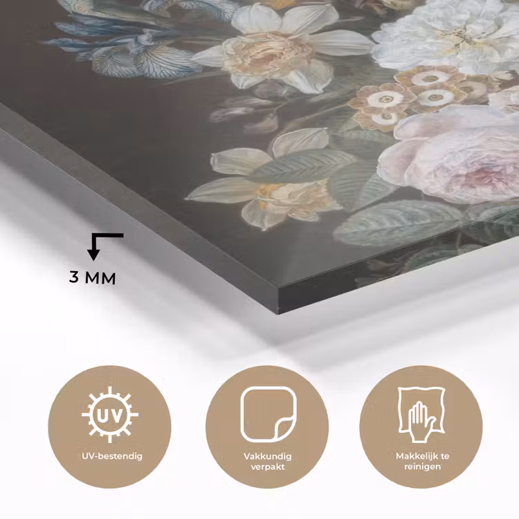 Stilleven met bloemen - Schilderij van Eelke Jelles Eelkema plexiglas 5mm klein -sfeer2