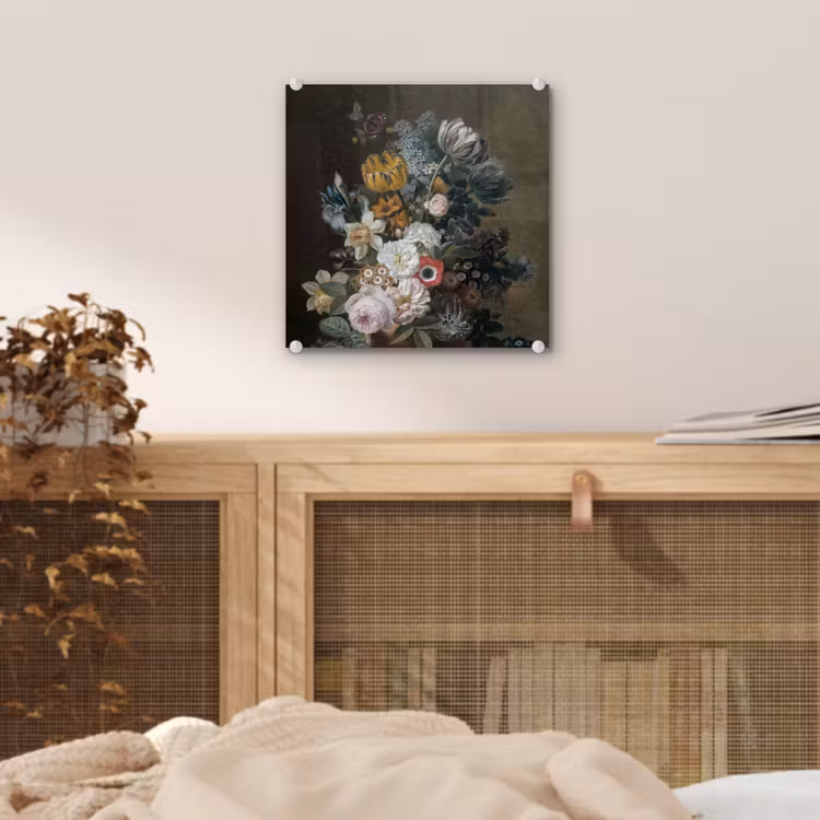 Stilleven met bloemen - Schilderij van Eelke Jelles Eelkema plexiglas 5mm klein -sfeer4
