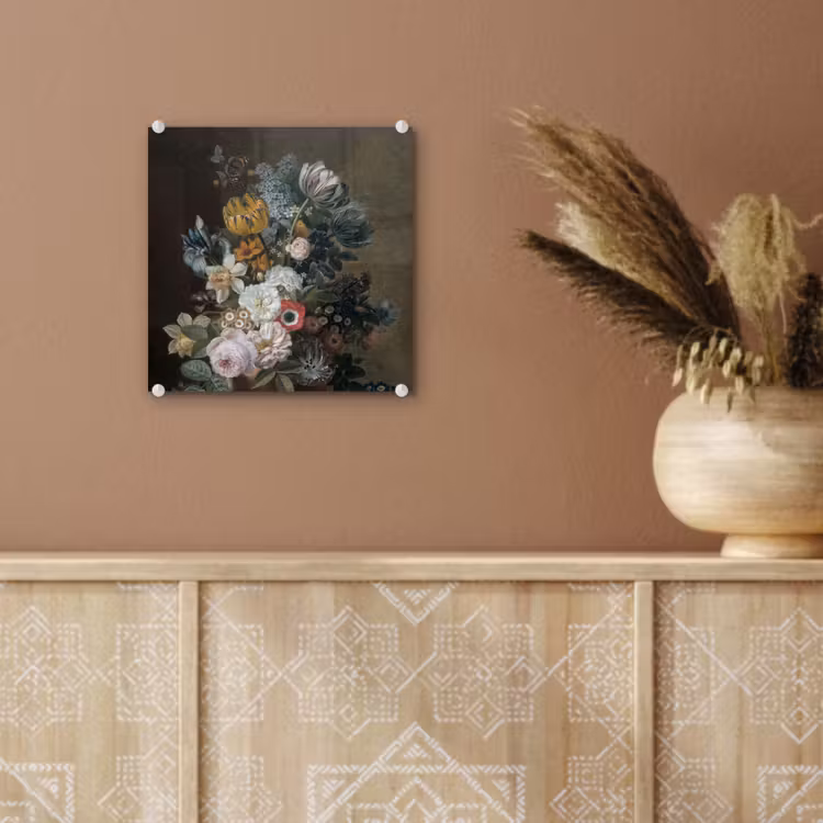 Stilleven met bloemen - Schilderij van Eelke Jelles Eelkema plexiglas 5mm klein -sfeer5