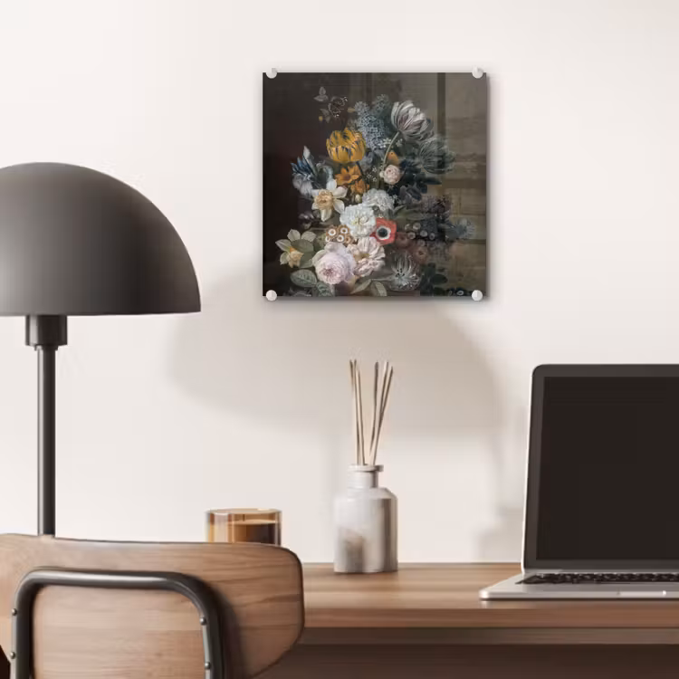 Stilleven met bloemen - Schilderij van Eelke Jelles Eelkema plexiglas 5mm klein -sfeer6