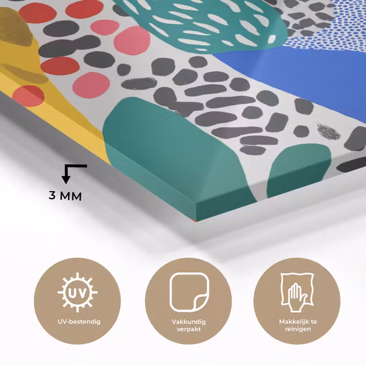 Stippen - Vormen - Modern - Kleuren plexiglas 5mm klein -sfeer2