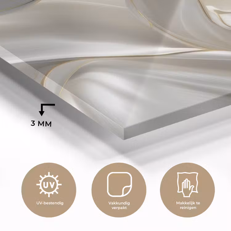 Stof - Plooien - Goud plexiglas 5mm klein -sfeer2