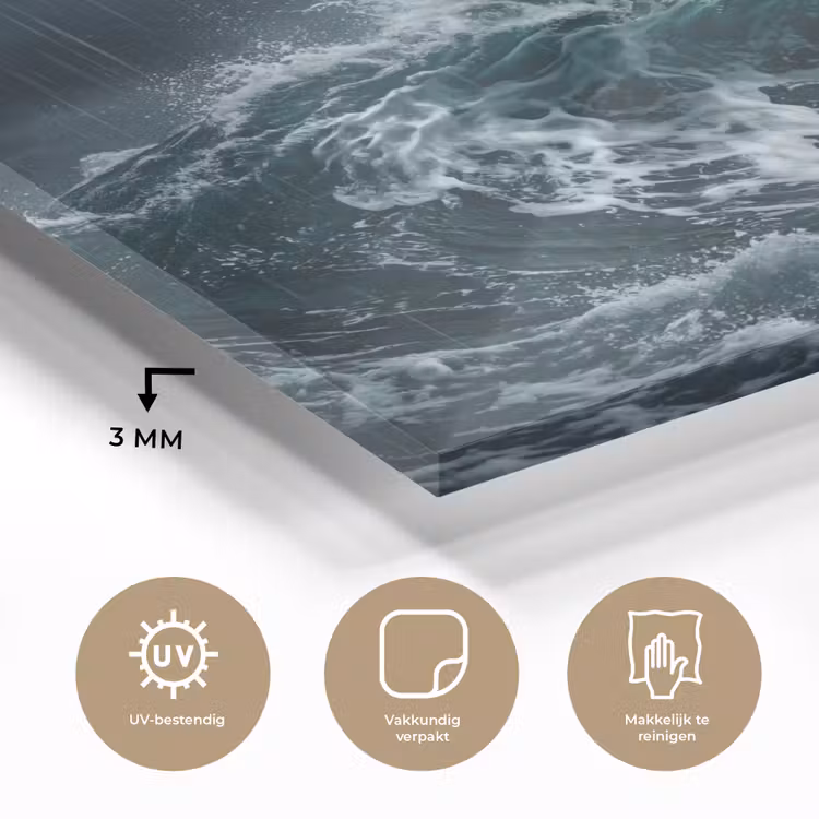 Storm - Badeend - Golven plexiglas 5mm klein -sfeer2