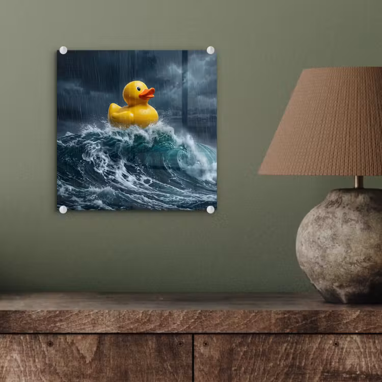 Storm - Badeend - Golven plexiglas 5mm klein -sfeer3