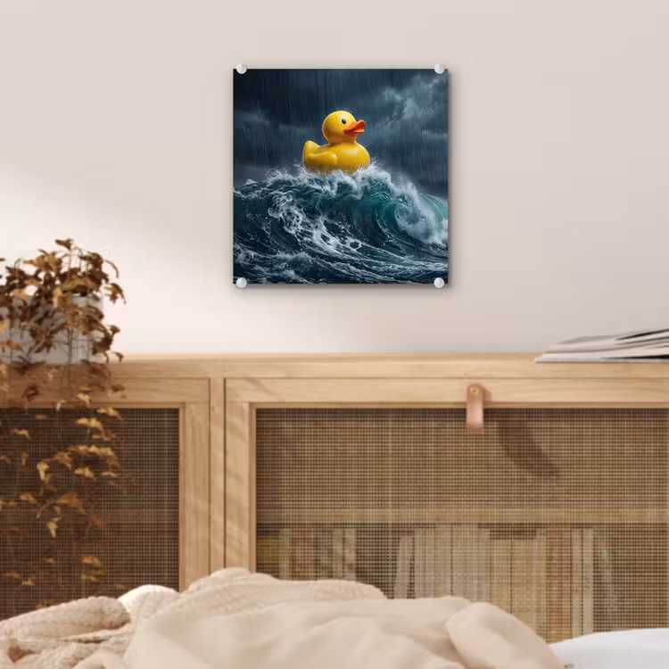 Storm - Badeend - Golven plexiglas 5mm klein -sfeer4