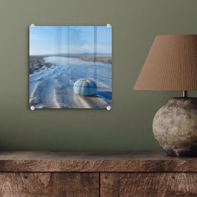 Strand - Schild - Water - Blauw plexiglas 5mm klein -sfeer3