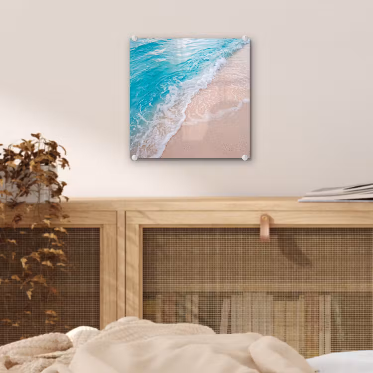 Strand - Zee - Golf - Natuur - Blauw plexiglas 5mm klein -sfeer4