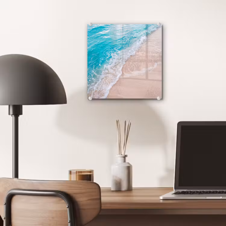 Strand - Zee - Golf - Natuur - Blauw plexiglas 5mm klein -sfeer6