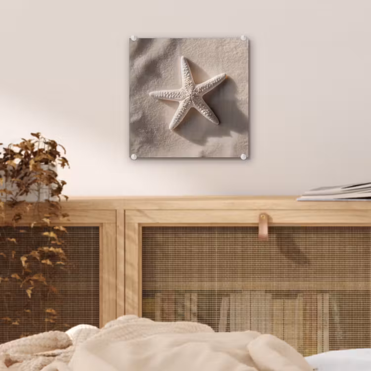 Strand - Zeester - Zand - Beige plexiglas 5mm klein -sfeer4