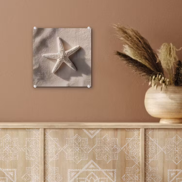 Strand - Zeester - Zand - Beige plexiglas 5mm klein -sfeer5