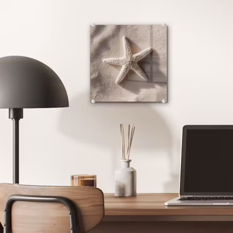 Strand - Zeester - Zand - Beige plexiglas 5mm klein -sfeer6