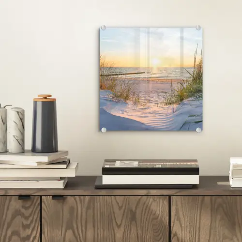 Strand - Zon - Duin - Gras - Zand - Horizon plexiglas 5mm klein -sfeer1
