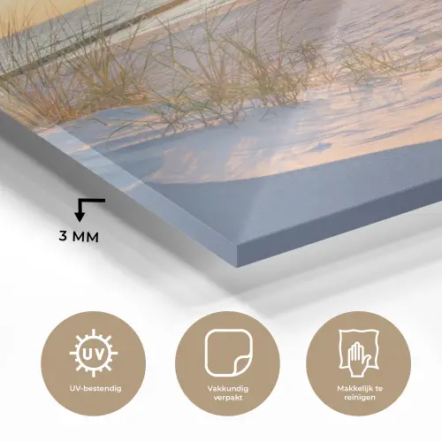 Strand - Zon - Duin - Gras - Zand - Horizon plexiglas 5mm klein -sfeer2