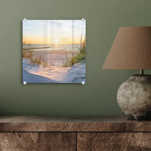 Strand - Zon - Duin - Gras - Zand - Horizon plexiglas 5mm klein -sfeer3