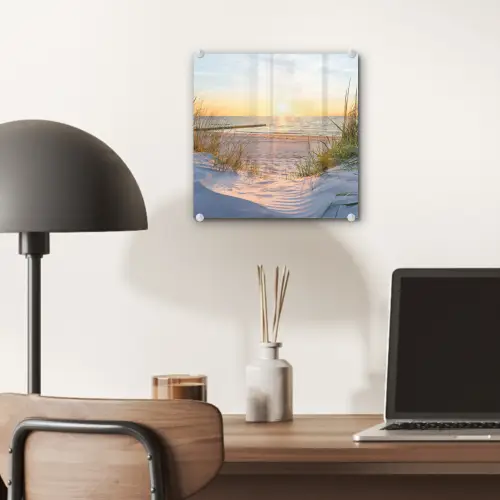 Strand - Zon - Duin - Gras - Zand - Horizon plexiglas 5mm klein -sfeer6