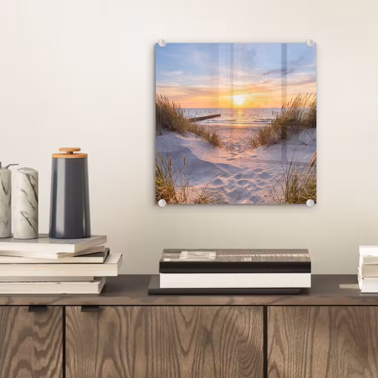 Strand - Zonsondergang - Natuur - Landschap plexiglas 5mm klein -sfeer1