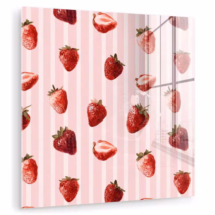 Strepen - Aardbei - Roze plexiglas 5mm klein 11 -zzzproduct_nieuw