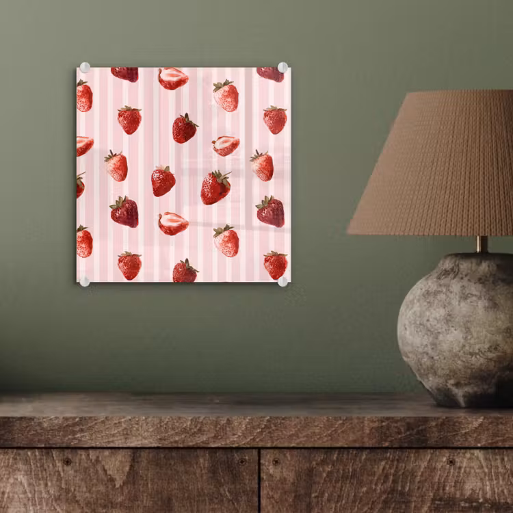 Strepen - Aardbei - Roze plexiglas 5mm klein 11 -sfeer3