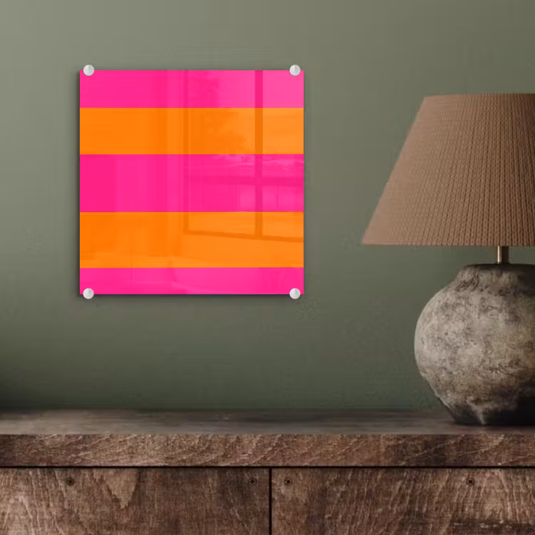 Strepen - Horizontaal - Roze plexiglas 5mm klein 11 -sfeer3