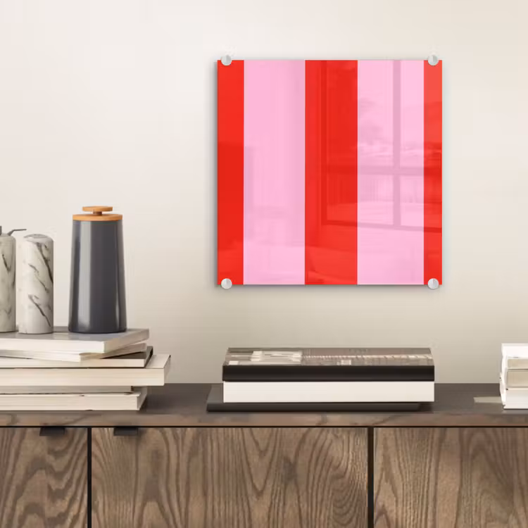 Strepen - Klassiek - Roze plexiglas 5mm klein 11 -sfeer1