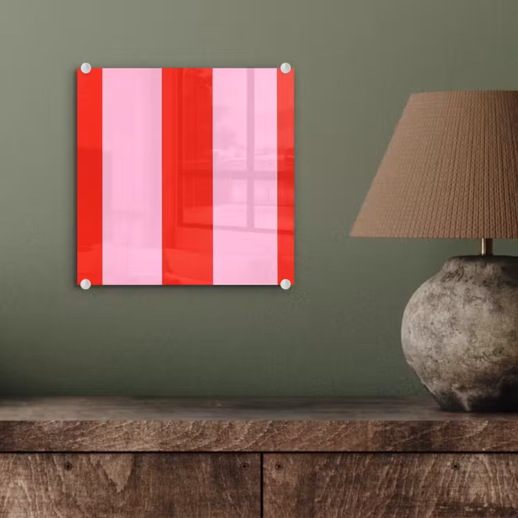Strepen - Klassiek - Roze plexiglas 5mm klein 11 -sfeer3