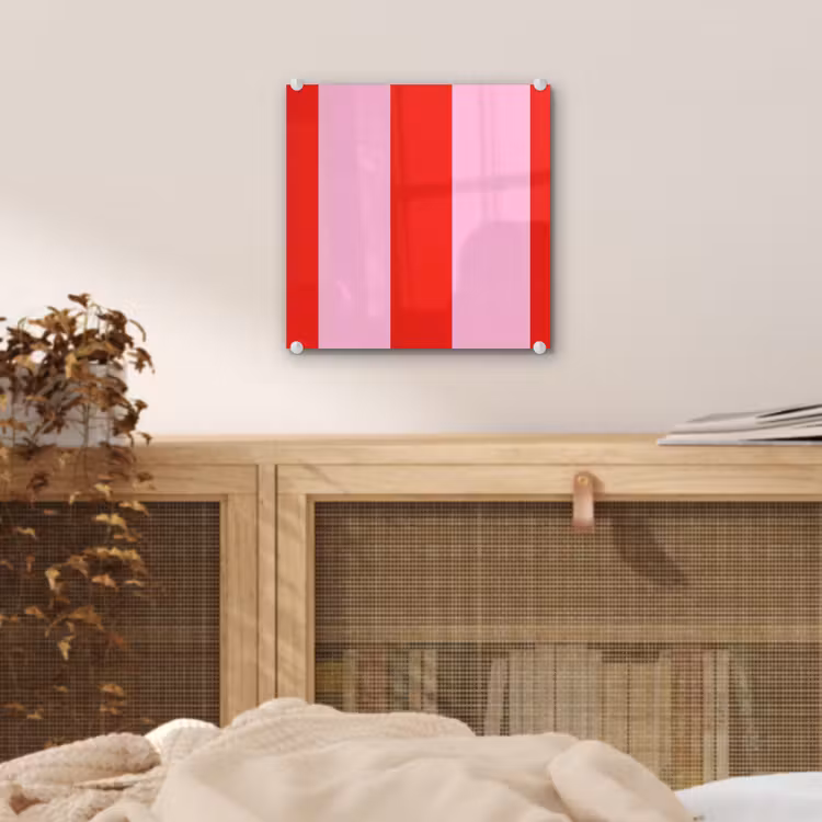 Strepen - Klassiek - Roze plexiglas 5mm klein 11 -sfeer4