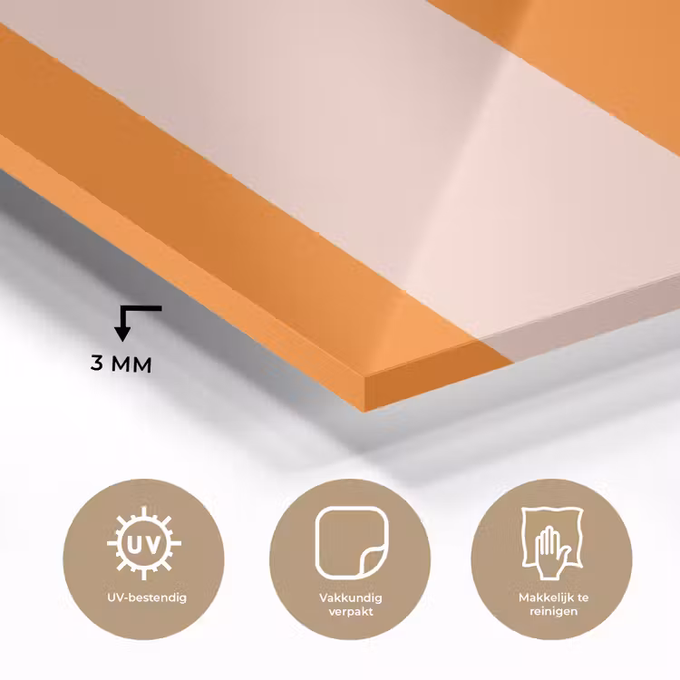 Strepen - Modern - Oranje plexiglas 5mm klein 11 -sfeer2