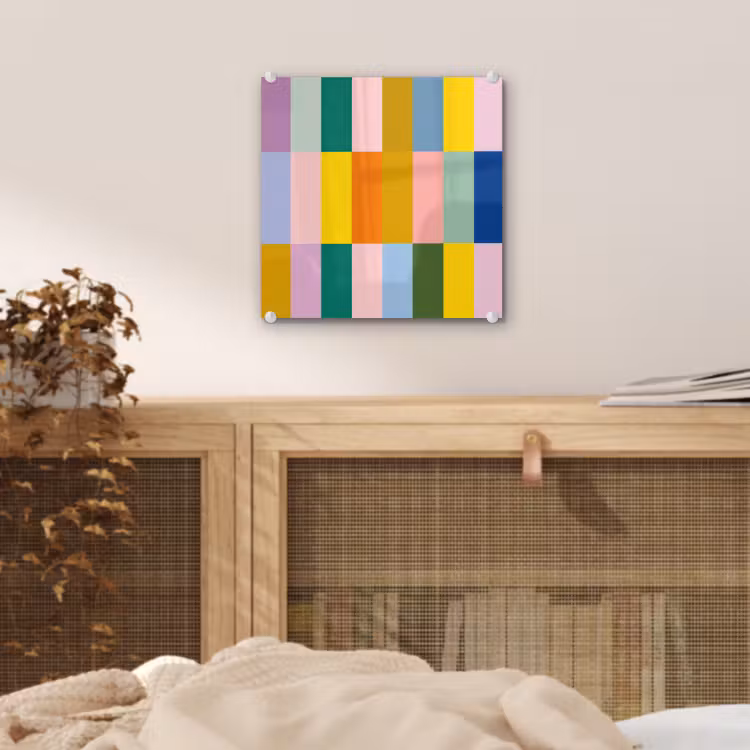 Stroken - Blauw - Patroon - Abstract plexiglas 5mm klein -sfeer4