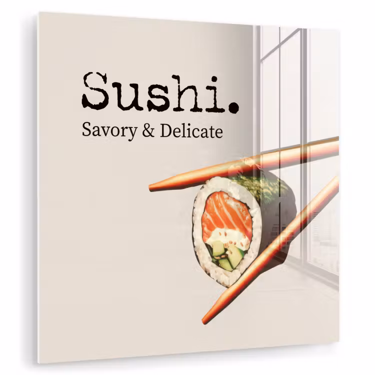 Sushi - Zalm - Rijst - Japans plexiglas 5mm klein -zzzproduct_nieuw