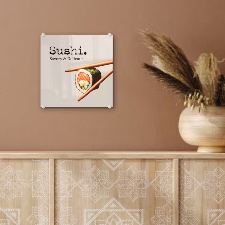 Sushi - Zalm - Rijst - Japans plexiglas 5mm klein -sfeer5
