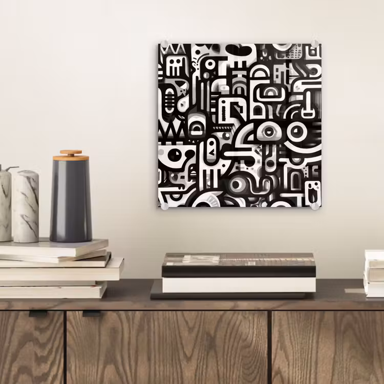 Symbolen - Abstract - Grafisch - Zwart plexiglas 5mm klein -sfeer1