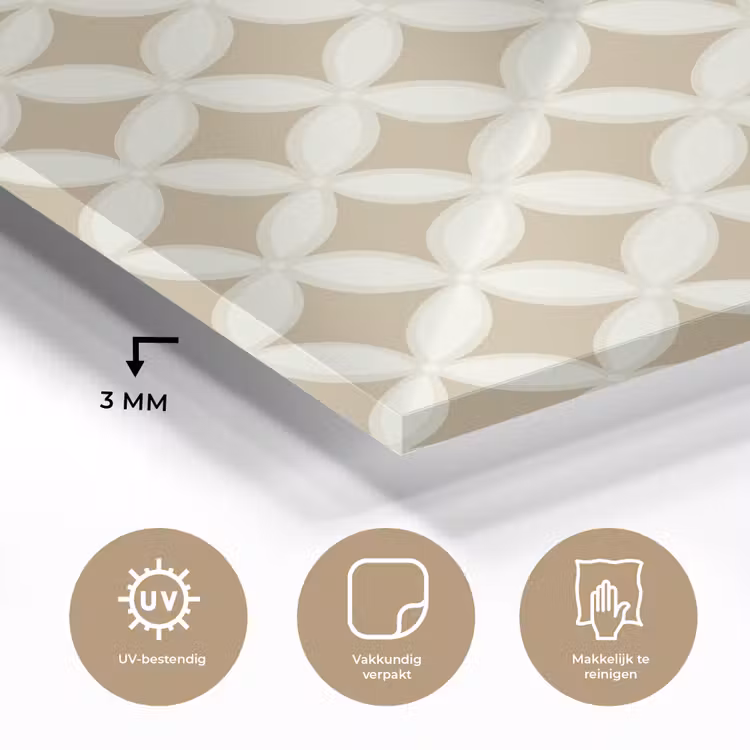 Symmetrisch - Motief - Beige plexiglas 5mm klein 11 -sfeer2