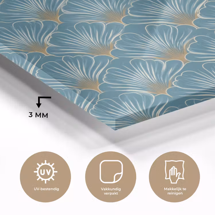 Symmetrisch - Patroon - Blauw plexiglas 5mm klein 11 -sfeer2