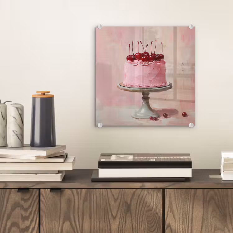 Taart - Pink - Cherry plexiglas 5mm klein -sfeer1