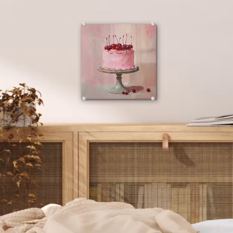 Taart - Pink - Cherry plexiglas 5mm klein -sfeer4