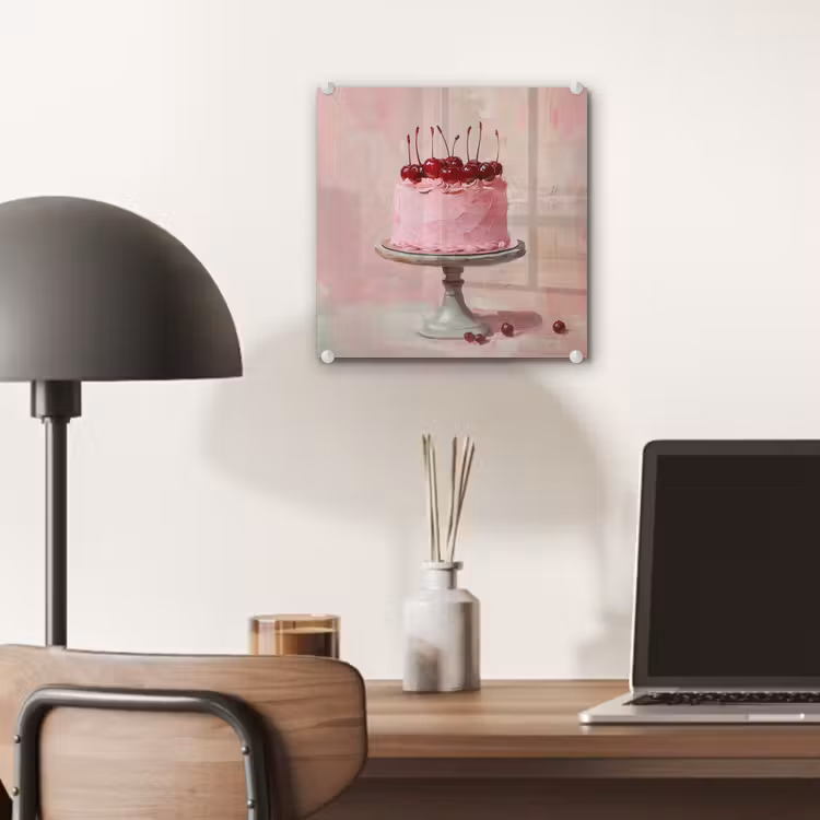 Taart - Pink - Cherry plexiglas 5mm klein -sfeer6